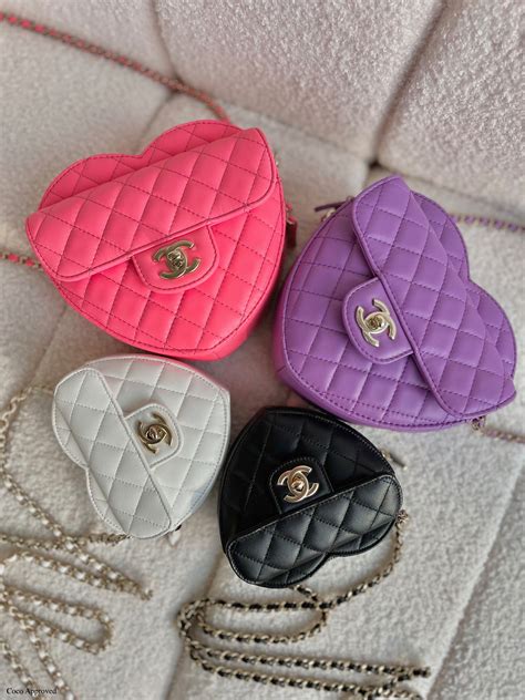 chanel heart purse